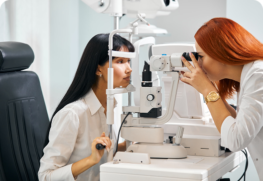Visual field examination