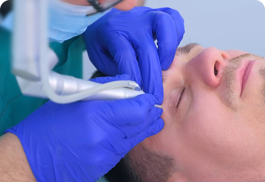Eyelid skin tags excision